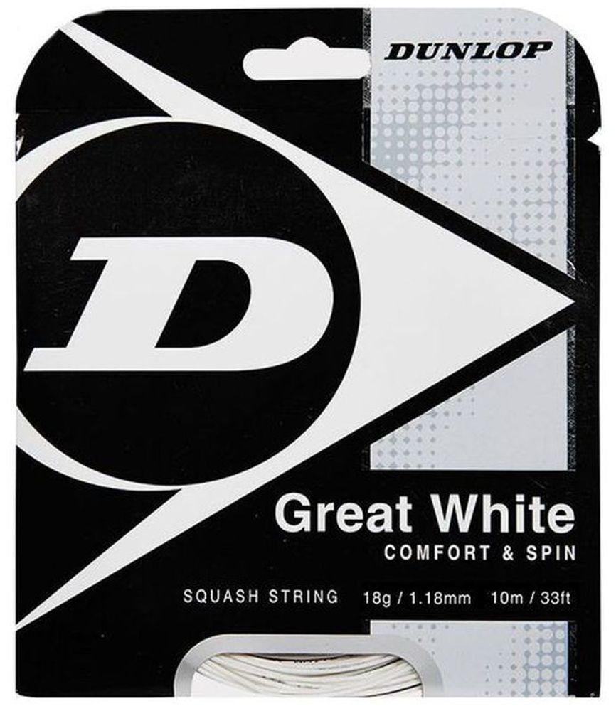 Squash strings Dunlop Great White (10 m) - white