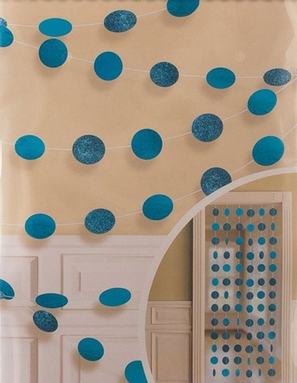 Гирлянда Круги Carib Blue блеск 2,1м6шт