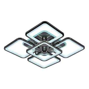 Потолочный светодиодный светильник 8057/4+1 PBK 170W+12W RGB черный Profit Light