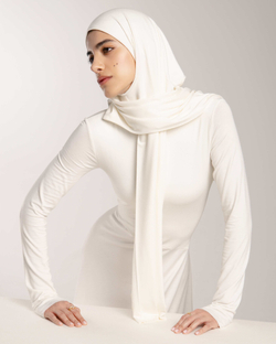 Хиджаб Молик двухслойный белый