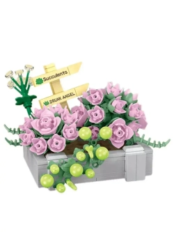 Конструктор Цветы суккуленты в горшке 271 деталь