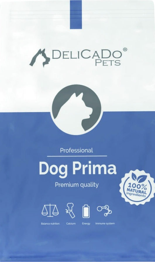 Сухой корм DeliCaDo Prima для взрослых собак крупных пород, говядина индейка, 15 кг