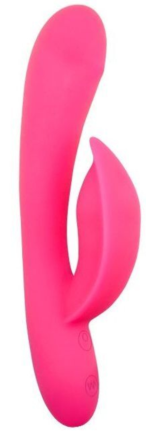 Pretty Love Sidney – розовый перезаряжаемый вибромассажер для точки G с функцией поглаживания и клиторальным стимулятором, 19,5 см