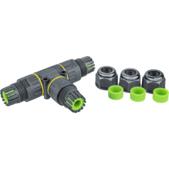 Разъем кабельный винтовой Navigator NTB-T02 3P 0,5-2,5 мм2 IP68 T-образный пластик 35494