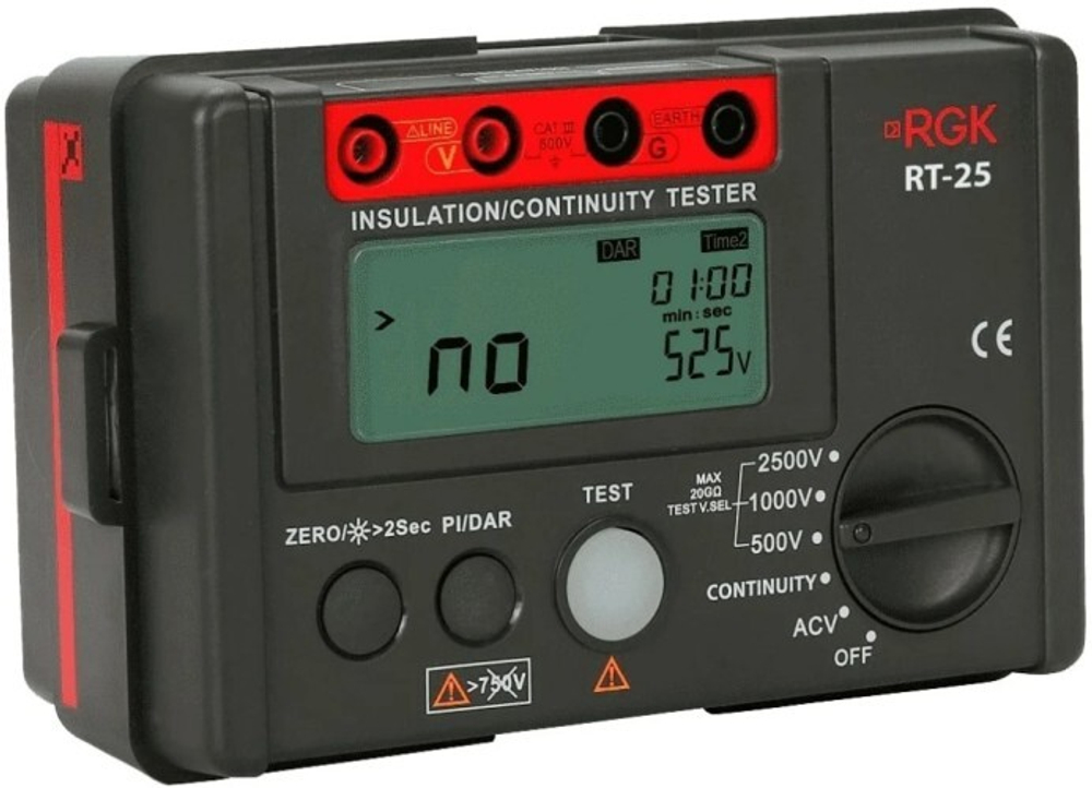 Измеритель сопротивления изоляции RGK RT-25 776523
