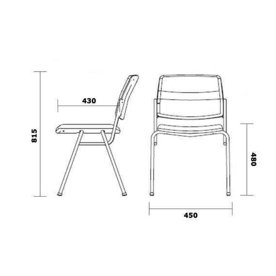Стул ISIT BLACK кожзам