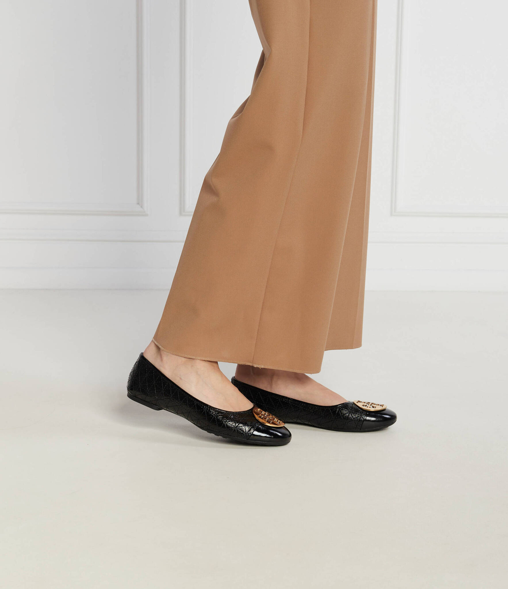 Кожаные балетки claire quilted TORY BURCH - черный(150824)