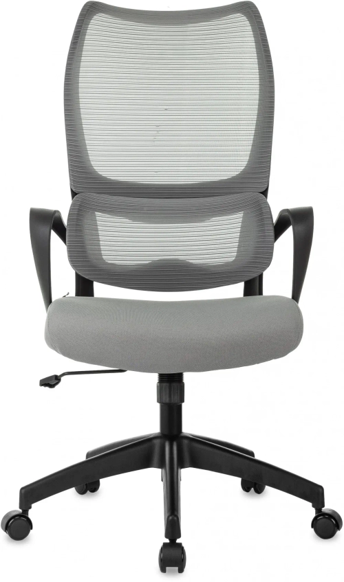 Кресло руководителя Бюрократ Sigma 2 серый сетка/ткань крестов. пластик