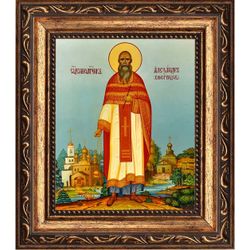 Александр Виноградов, священномученик пресвитер. Икона на холсте.