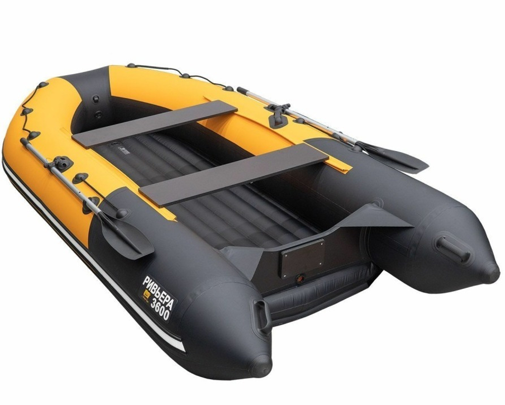 Ривьера Компакт 3600 НДНД комби оранжево/черный (лодка ПВХ)