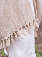 Бохо-накидка из фактурного хлопка (молоко)