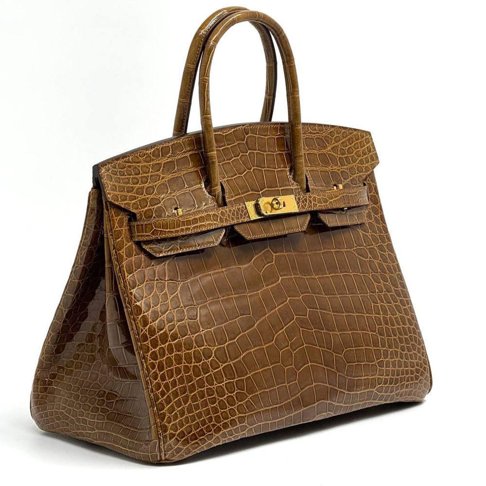 Сумка Hermes из кожи крокодила 35 см
