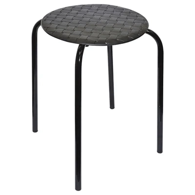 Табурет Береста с круглым сиденьем h45 (черный)