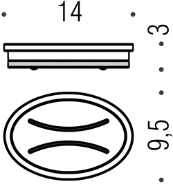 Мыльница настольная Colombo Land  B2842, хром схема