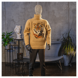Шерстяной свитер «Сибирский душегрей» тигр