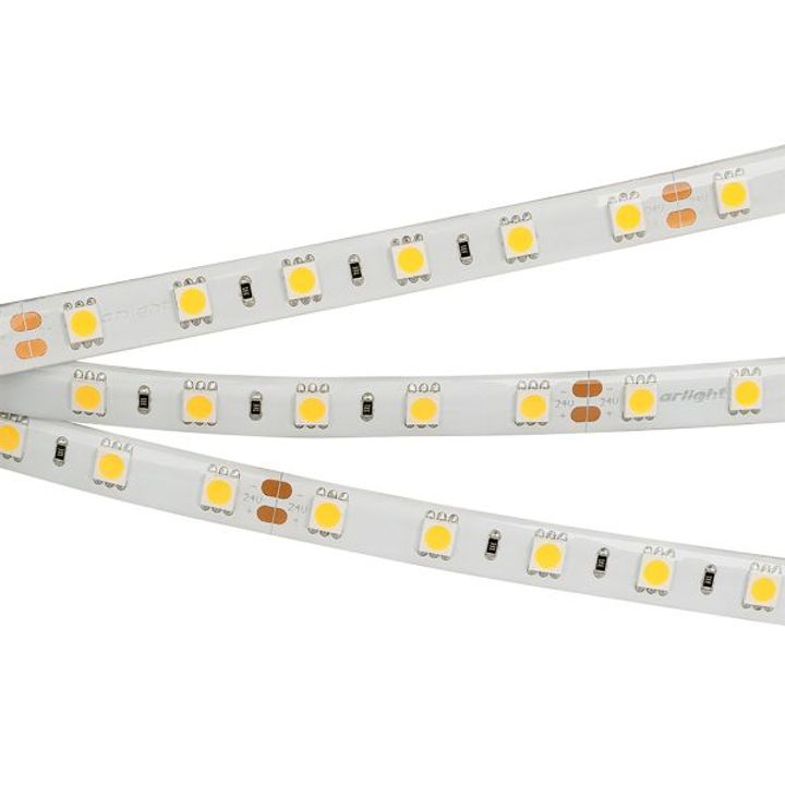 Светодиодная влагозащищенная лента Arlight 14,4W/m 60LED/m 5060SMD теплый белый 5M 015279(2)