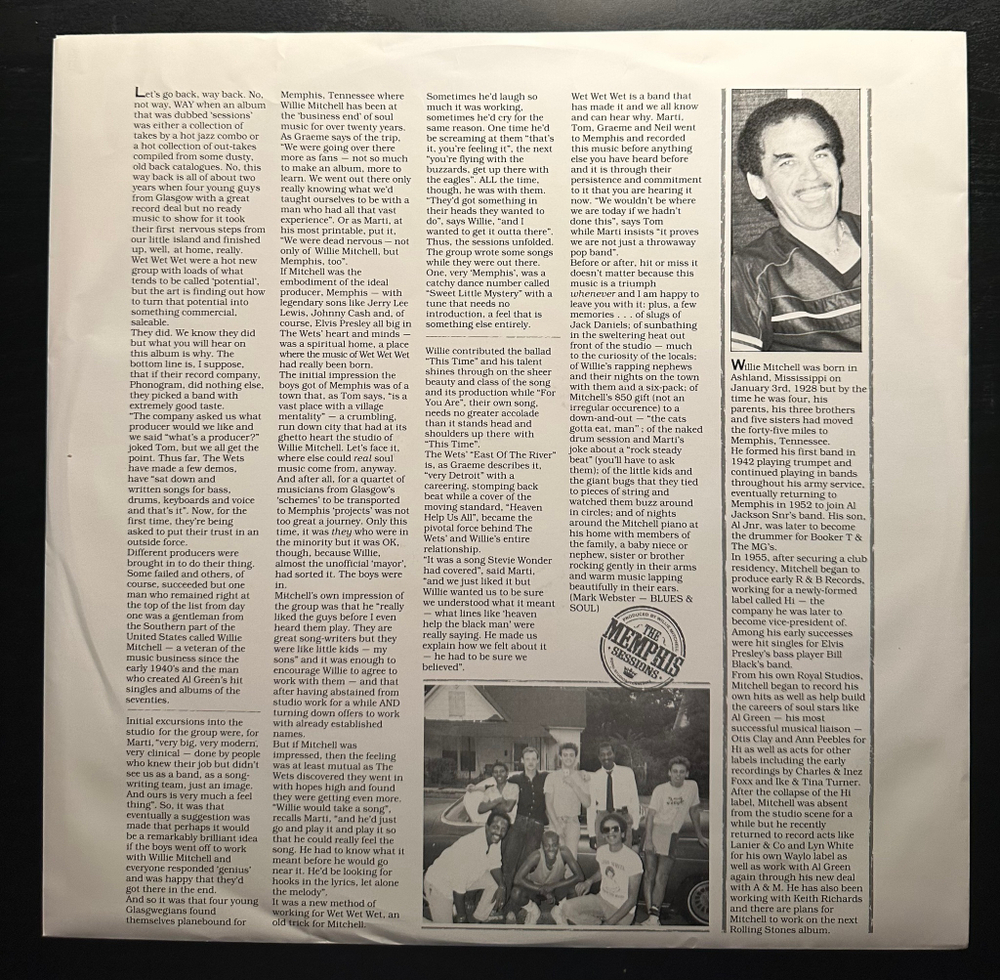 Wet Wet Wet - The Memphis Sessions (Англия 1988г.)