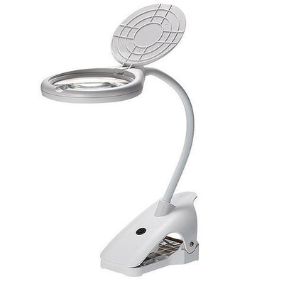 Лупа настольная с зажимом 109мм,21мм (8LED) BC-108C Magnifier