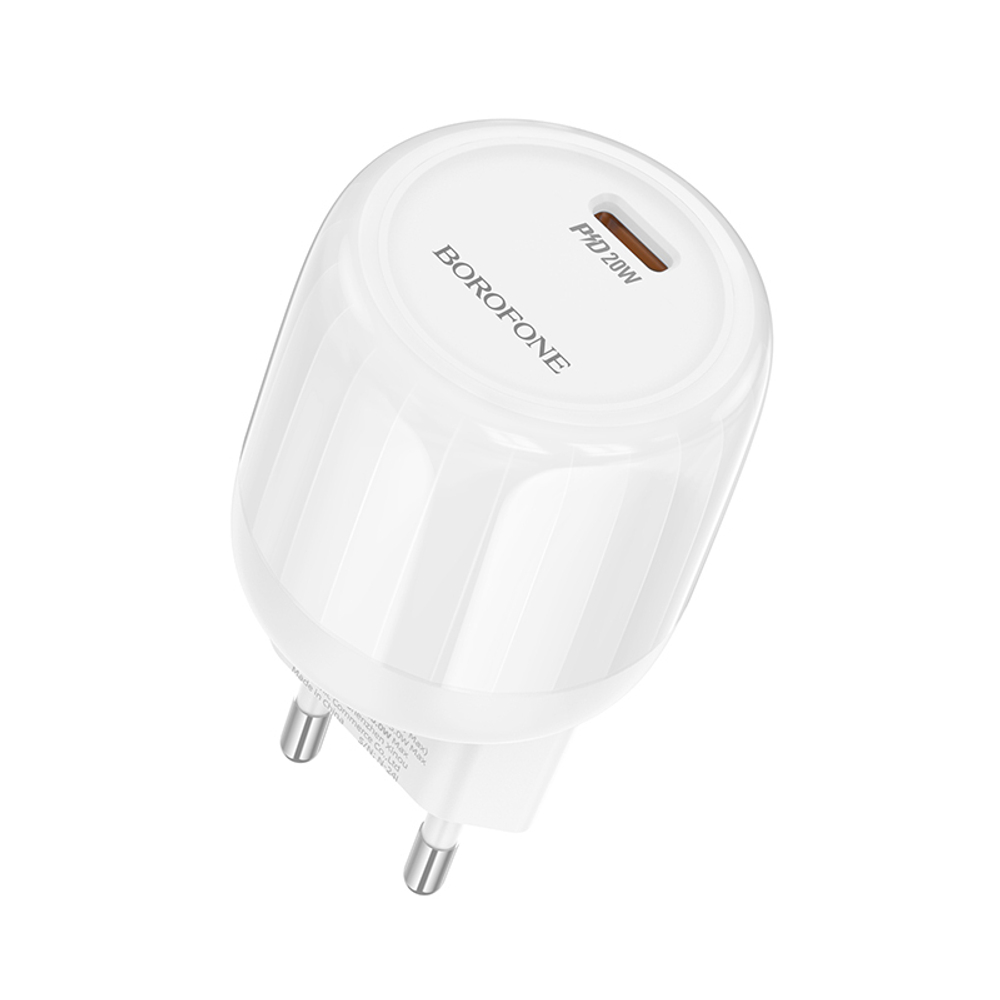 Сетевой адаптер питания BOROFONE BA92A PD 20W (белый)