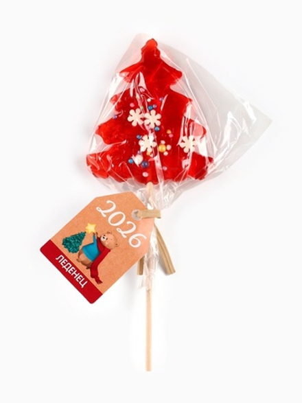 Леденец елочка «Новый год 2026», с посыпкой, 25 г