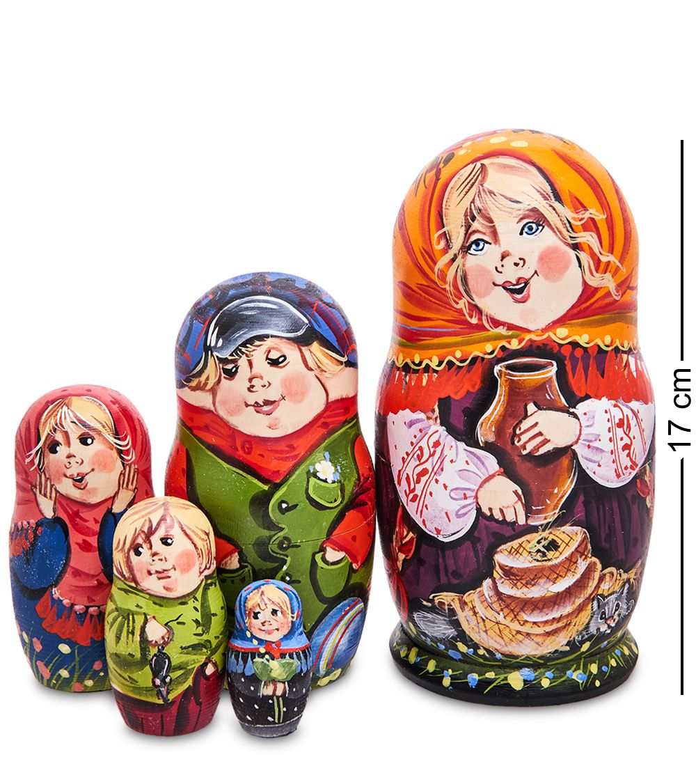 Народные промыслы МР-13/ 3-J Матрешка 5м «Семейка Большая»