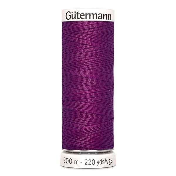 Нитки универсальные Gutermann Sew-all 100 (200 метров), 5 кат. | 718 фиолетовая фуксия