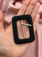 Пряжка обтянутая тканью черная