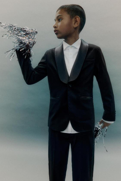 ZARA КОСТЮМНЫЙ ПИДЖАК В ТОН, ЧЕРНЫЙ