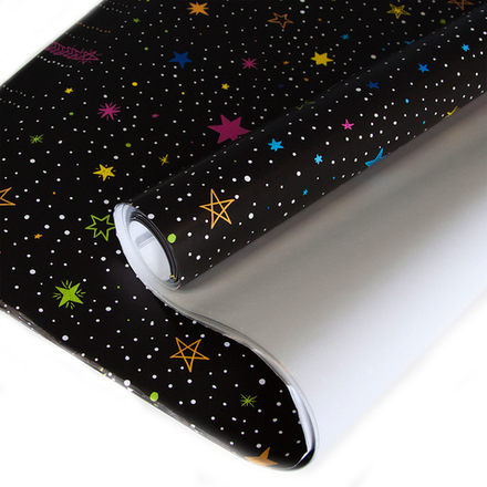 Упаковочная бумага (0,7*1 м) Яркие звезды, 10 шт.