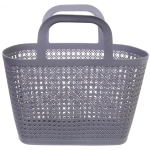 Корзинка хозяйственная «ФОЛЬК», цвет пудровый серый, 33*17.5*21см (лейбл)