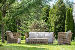 "Валенсия" лаунж-зона из искусственного ротанга, цвет соломенный