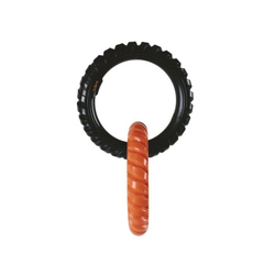 M-PETS Игрушка для собак кольцо RING KING двойное, цвет черный/оранжевый