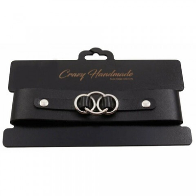 Чокер-ошейник с 3 кольцами от Crazy Handmade