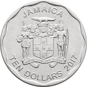 10 долларов 2017 Ямайка