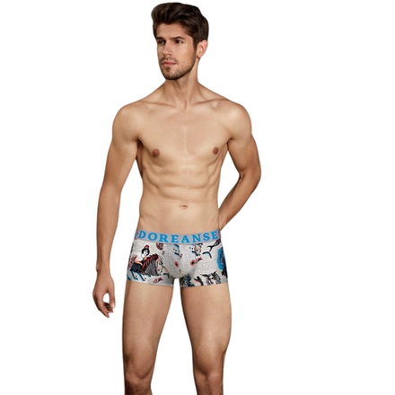 Мужские трусы хипсы серые с принтом Doreanse 1701