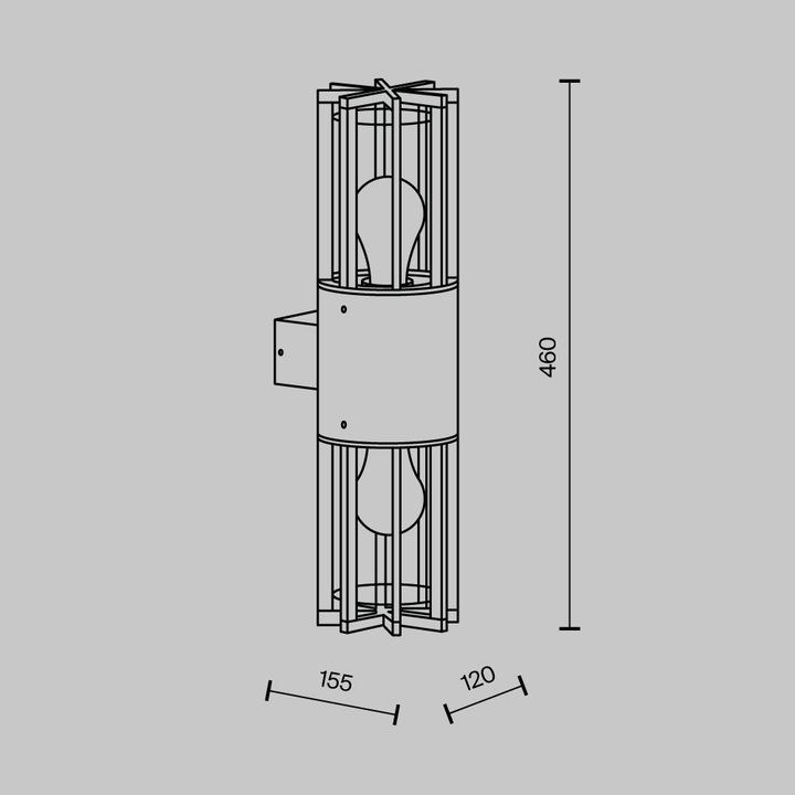 Уличный настенный светильник Maytoni Barrel O453WL-02GF
