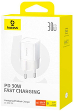 Зарядное устройство Baseus GaN5S 1C 30W USB Type-C белый