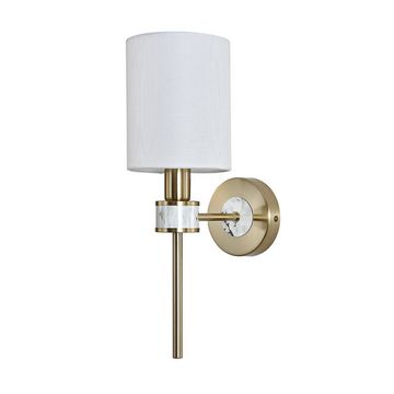 Бра 1*E14 V000576 13035/1W Brass бронза/белый Plisse Indigo