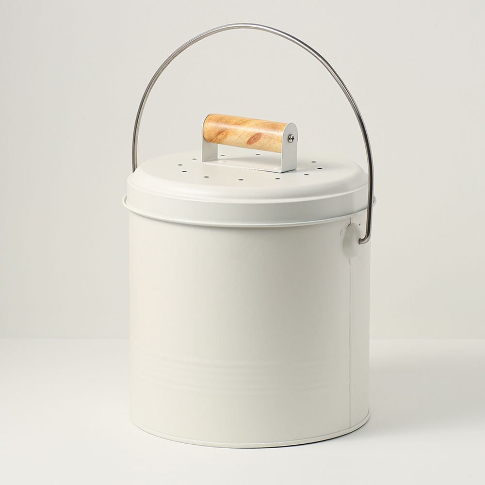 Контейнер для пищевых отходов с фильтром Irmel, 3,5 л, молочный