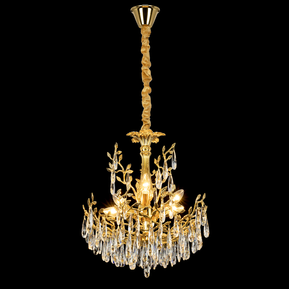 Citilux RITZ CL310062 Люстра хрустальная подвесная Золото