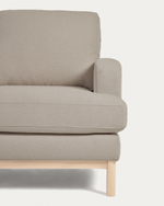 Mihaela 3-местный диван из серого микробукле 203 см