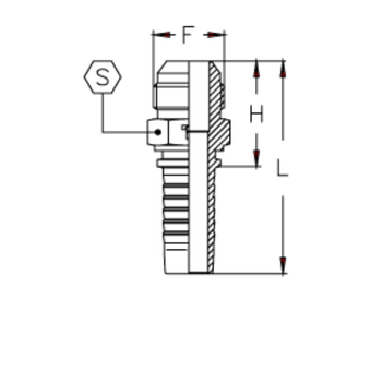 Фитинг DN 12 JIC (Ш) 3/4