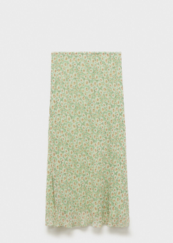 Длинная расклешенная юбка с цветами