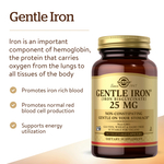 Solgar, Gentle Iron, 25 мг, 180 растительных капсул