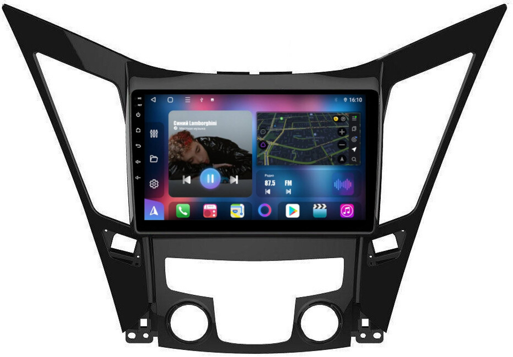 Магнитола для Hyundai Sonata 2010-2013 (YF) - FarCar BM794M на Android 13, QLED, TS10, 4Гб+32Гб, CarPlay, 4G SIM-слот