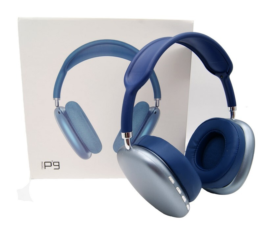 Полноразмерные Bluetooth наушники P9 (синий)