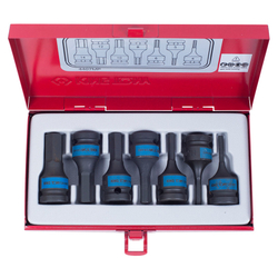 Набор ударных торцевых насадок 1/2&quot;, HEX, 4-14 мм, 7 предметов KING TONY 4407MP