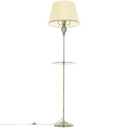 Citilux Вена CL402933T Торшер бронза со столиком и кремовым абажуром