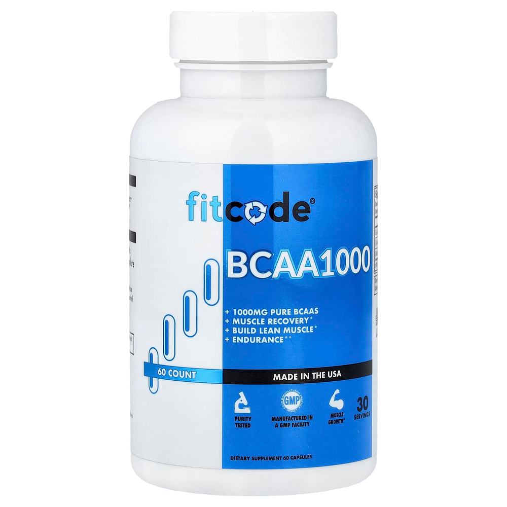 fitcode, BCAA 1000, 60 капсул