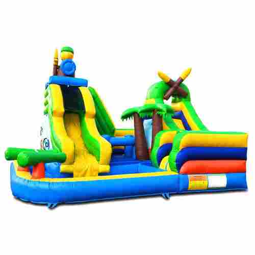 Надувной водный батут с бассейном «Туземец» размер 6,5*6*5 м